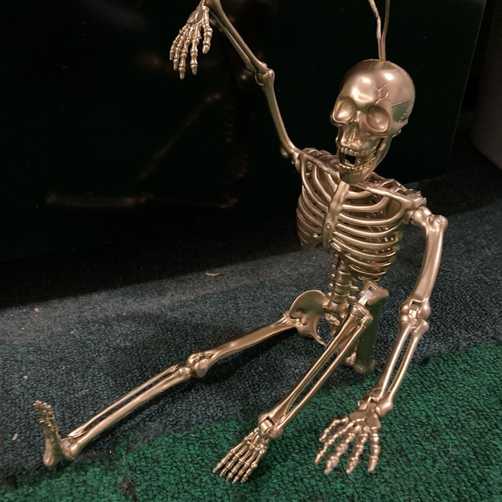 Gold posable Skeleton Decor